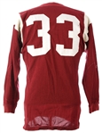 1958-66 Maroon Durene #33 Game Worn Wilson Football Jersey (MEARS LOA)