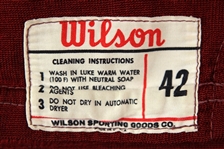 1958-66 Maroon Durene #33 Game Worn Wilson Football Jersey (MEARS LOA)