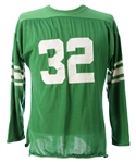 1960s Green Durene #32 Game Worn Red Fox Football Jersey (MEARS LOA)