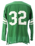 1960's Green Durene #32 Game Worn Red Fox Football Jersey (MEARS LOA)