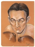 1950s Carmen Basilio World Middle & Welterweight Champion 12" x 16" Depiction 