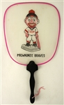 1950s Milwaukee Braves Silk & Wood Hand Fan
