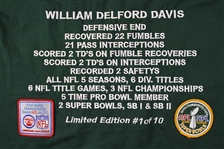 2000's Willie Davis Green Bay Packers Signed Limited Edition Jersey (JSA) 1/10