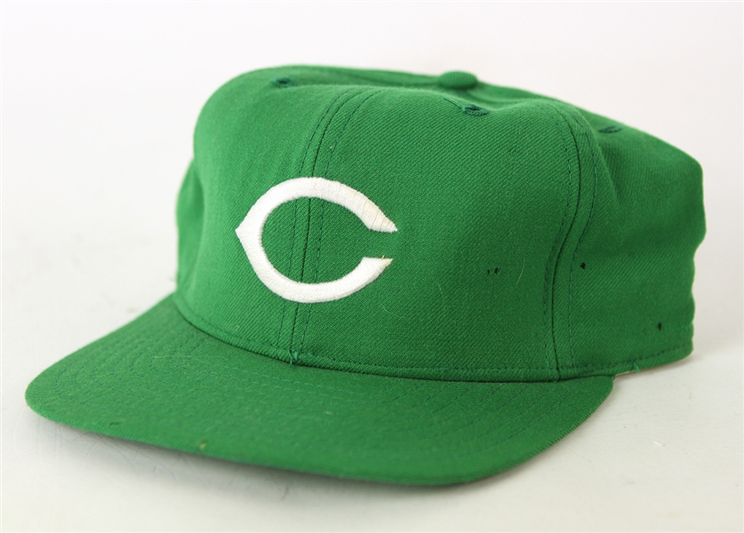 1984 Paul Householder Cincinnati Reds Game Worn St. Patricks Day Cap (MEARS LOA)