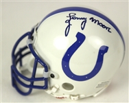 1990s Lenny Moore Baltimore Colts Signed Mini Helmet (JSA)