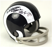 1990s Deacon Jones Los Angeles Rams Signed Mini Helmet (JSA)