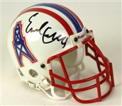 1990s Earl Campbell Houston Oilers Signed Mini Helmet (JSA)
