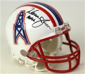 2000s Warren Moon Houston Oilers Signed Mini Helmet (JSA)