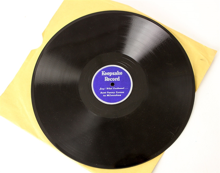 1953 Milwaukee Braves "When The Braves Came To Milwaukee" Keepsake Vinyl Record