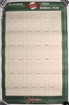 1954 Milwaukee Braves Johnston Cookies 20" x 32" Card Display Poster
