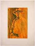 1980's Cowboys & Old West Matted Mock Up Art Work - Lot of 4