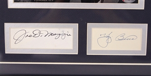 1970's Joe DiMaggio Yogi Berra New York Yankees 14 x 18 Framed Display w/ Signed Cuts (JSA)