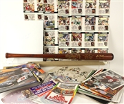 1980s-2000s Joe Sewell Baseball Bat Football Basketball Hockey Auto Racing Comic Book Collection - Lot of 1150+ w/ Slam Dunk to Beach Uncut Card Sheet Featuring LeBron James, Posters, Photos, & More