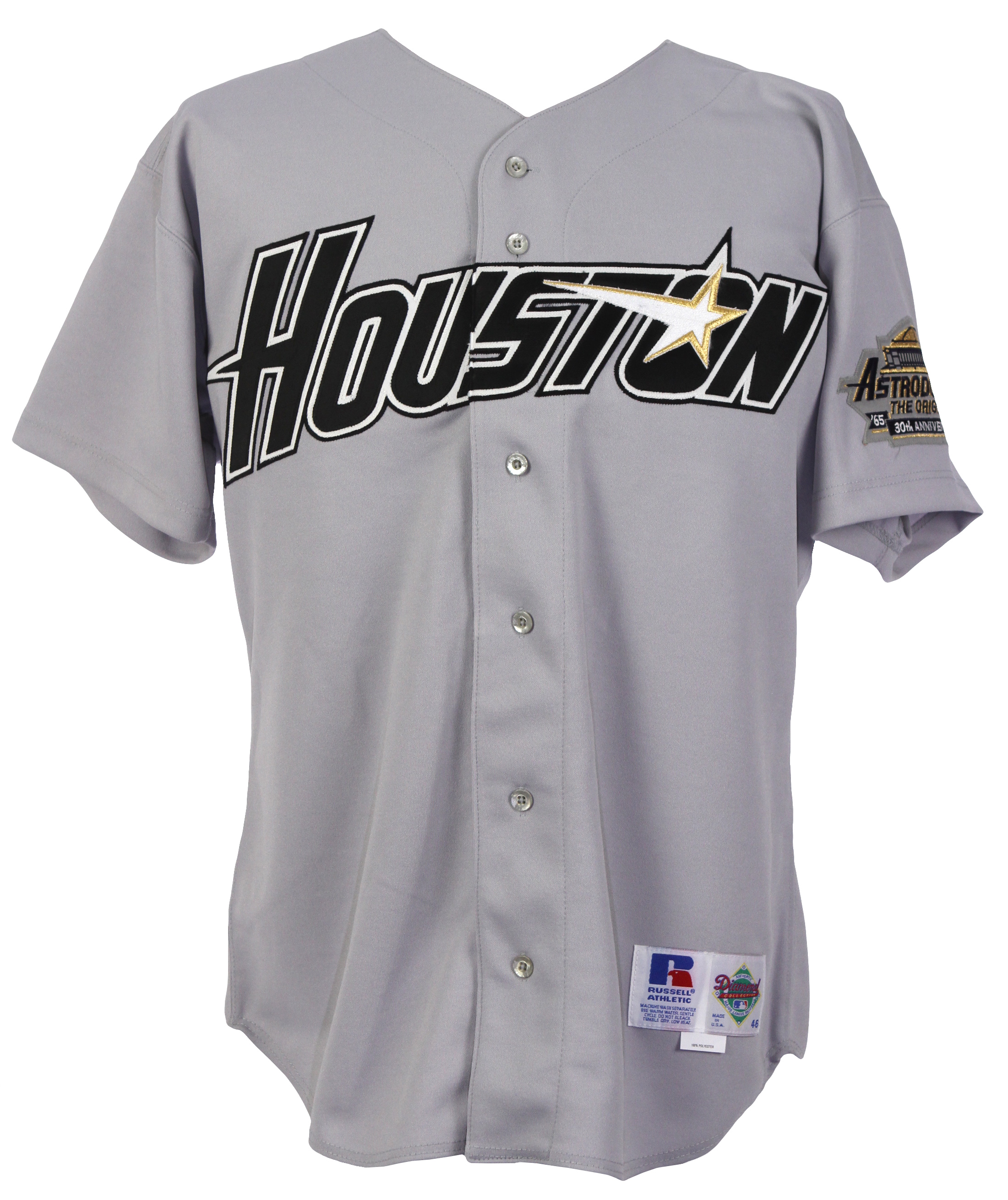 Lot Detail - 1995 Mel Stottlemyre Houston Astros Game Worn Road Jersey w/  Astrodome Anniversary Patch (MEARS LOA)