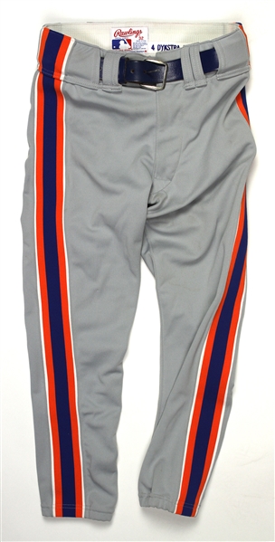 1989 Lenny Dykstra New York Mets Game Worn Road Uniform Pants w/ Belt (MEARS LOA)