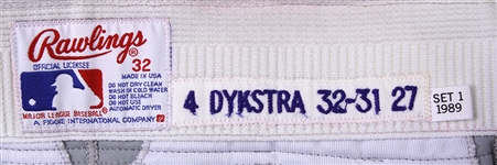 1989 Lenny Dykstra New York Mets Game Worn Road Uniform Pants w/ Belt (MEARS LOA)