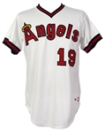 1982 Fred Lynn California Angles Game Worn Home Jersey (MEARS A10)