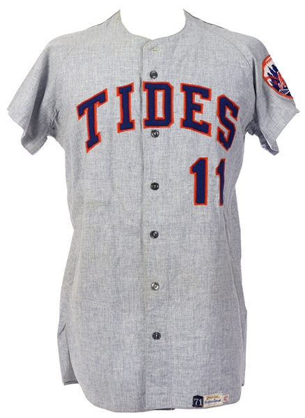 1971 Tidewater Tides #11 Game Worn Road Jersey (MEARS LOA)