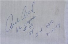 1984 (September 18) Rick Reed AL Umpire Signed Game Worn Shirt (MEARS LOA/JSA) Tigers Clinch AL East
