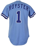 1980 Jerry Royster Atlanta Braves Game Worn Road Jersey (MEARS LOA) One Year Style