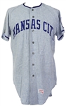 1972 Steve Busby Kansas City Royals Game Worn Road Jersey (MEARS LOA) Last Year KC Flannel