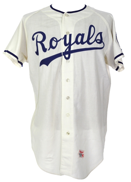 1970 Lou Piniella Kansas City Royals Game Worn Home Jersey (MEARS A9.5)