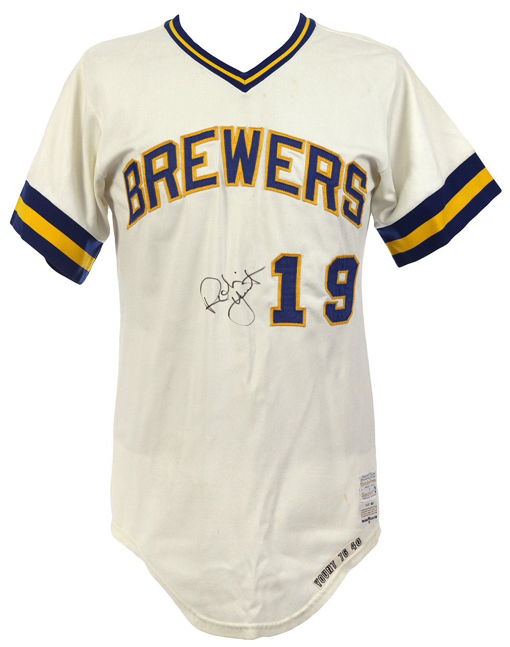 1976 Robin Yount Game Worn Milwaukee Brewers Jersey.  Baseball, Lot  #80179