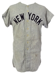 1967 Ross Moschitto New York Yankees Game Worn Road Jersey (MEARS LOA)