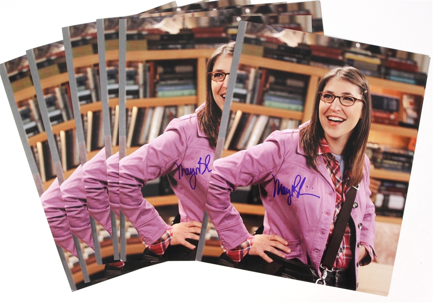 2010-15 Mayim Bialik Big Bang Theory Signed Photos - Lot of 10 (JSA)