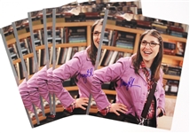 2010-15 Mayim Bialik Big Bang Theory Signed Photos - Lot of 10 (JSA)