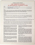 1976 Angel Rosario Jim Baumer Lee MacPhial Signed Uniform Players Contract (JSA)