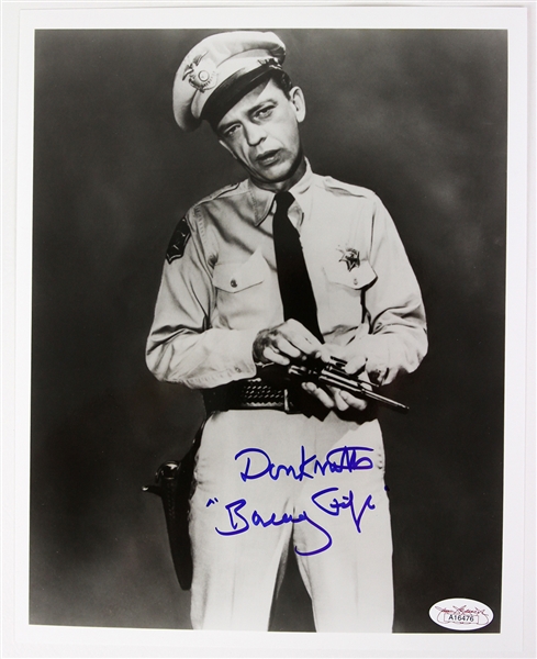 1990s Don Knotts The Andy Griffith Show Signed 8" x 10" Photo *JSA*