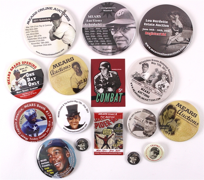 2000s MEARS Pinback Button Collection - Lot of 16