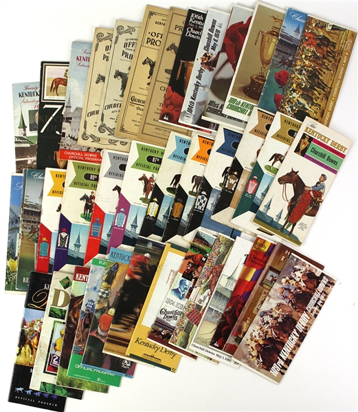 1925-91 Kentucky Derby at Churchill Downs Program Collection - Lot of 43