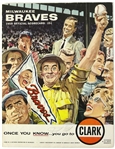 1959 Billy Bruton Milwaukee Braves Signed Scorecard (JSA)