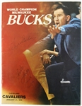 1972 Milwaukee Bucks Cleveland Cavaliers Multi Signed Program w/ 8 Signatures (JSA)