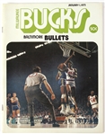 1973 Dick Cunningham Milwaukee Bucks Signed Program (JSA)
