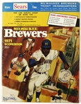 1971 Carl Yastrzemski Larry Bearnarth Signed Milwaukee Brewers Program (JSA)