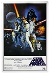 1977 Star Wars Original Movie Poster George Lucas Harrison Ford Carrie Fisher 26" x 40" (Blue Letter Variation)