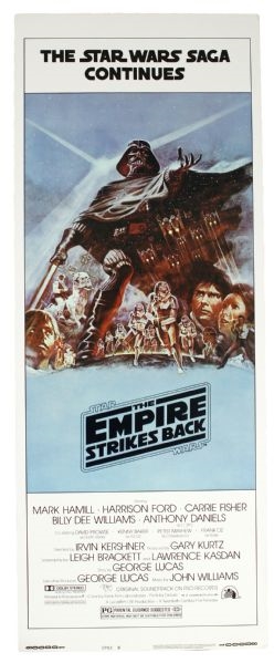 1980 Star Wars The Empire Strikes Back Original Movie Poster 14" x 36" (Rarest Version)