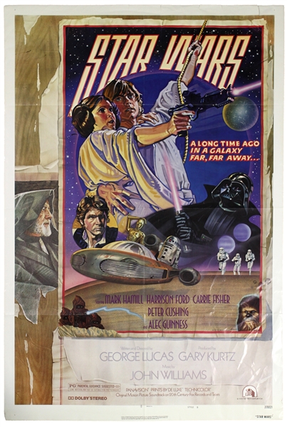 1977 Star Wars Original Movie Poster Style D 27" x 41" 