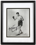 1940s circa Boxing Photograph Collection - Lot of 5 w/ Max Schmeling Signed 12" x 15" Framed Photo & More (JSA)