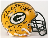 2000s Bart Starr Ray Nitschke Paul Hornung Jim Taylor Willie Wood Green Bay Packers Signed Mini Helmet (JSA)