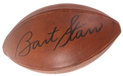 1963 Bart Starr Ray Nitschke Fuzzy Thurston Green Bay Packers Signed ONFL Rozelle Milwaukee County Stadium Game Used Football (MEARS LOA/JSA)