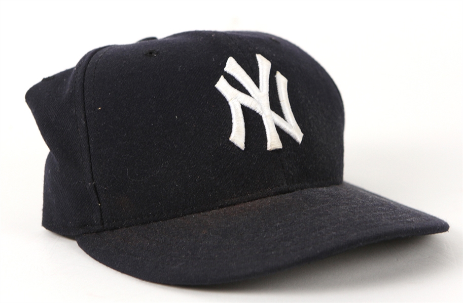 2010 Chad Moeller New York Yankees Game Worn Cap (MEARS LOA/MLB Hologram)