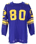 1950s #80 Blue Durene Game Worn LaSalle Procure Football Jersey (MEARS LOA)