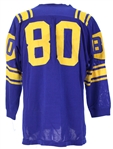 1950's #80 Blue Durene Game Worn LaSalle Procure Football Jersey (MEARS LOA)