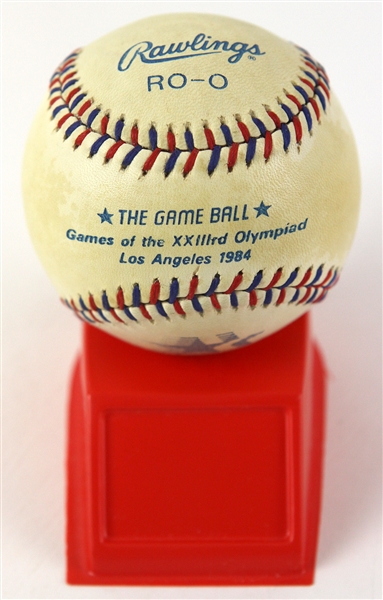 1984 Los Angeles Summer Olympics Games of XXIII Olympiad Baseball w/ Original Box & Display