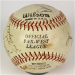 1949-50 Far West League Multi Signed Baseball w/ 8 Signatures Including Vince DiMaggio & More (JSA)