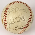 1949-50 Far West League Multi Signed Baseball w/ 8 Signatures Including Vince DiMaggio & More (JSA)